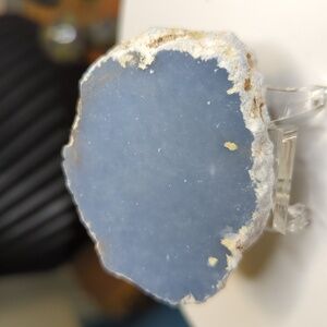 Angelite Crystal Polished Window with Rough/Raw Sides and Back